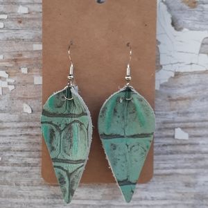 Handmade Embossed Leather Sterling Silver …